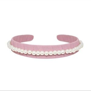 Ettika Pink Classic Pearl Headband